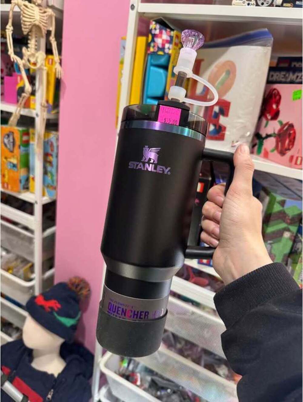Brand new Stanley 40oz black chroma tumbler with boot and topper